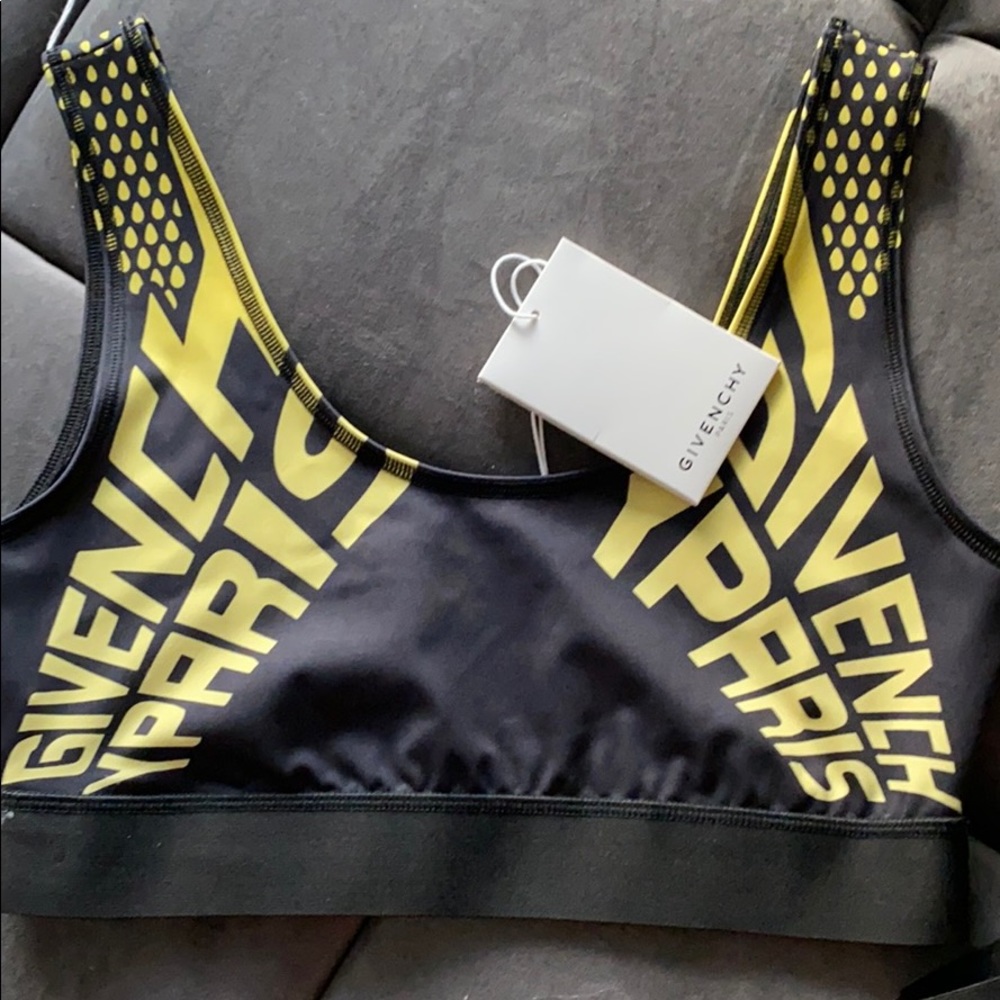 Givenchy logo print sports bra